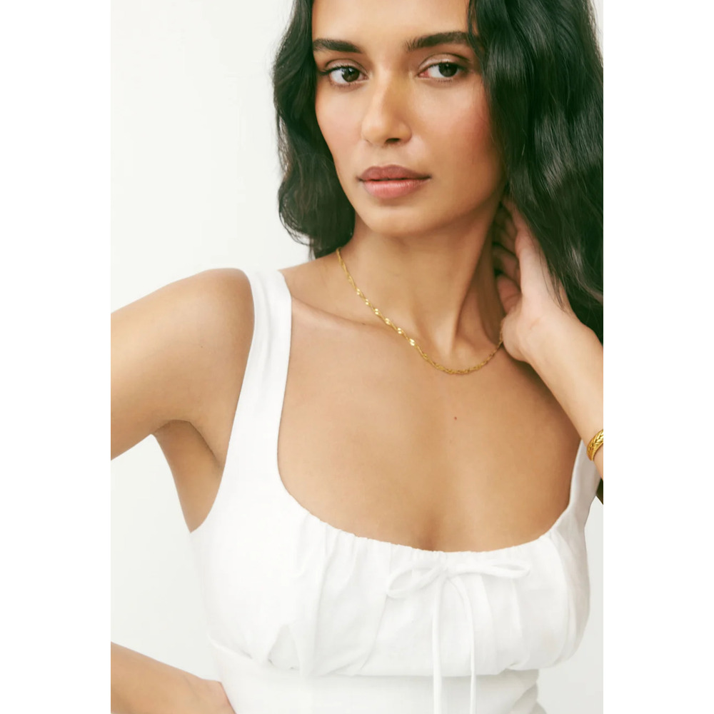 Reformation White Balia Linen Dress US 6 - Picture 2 of 13
